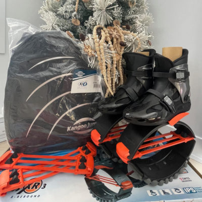Kangoo Jumps XR3 Black ORANGE small + Black bag + Elastics